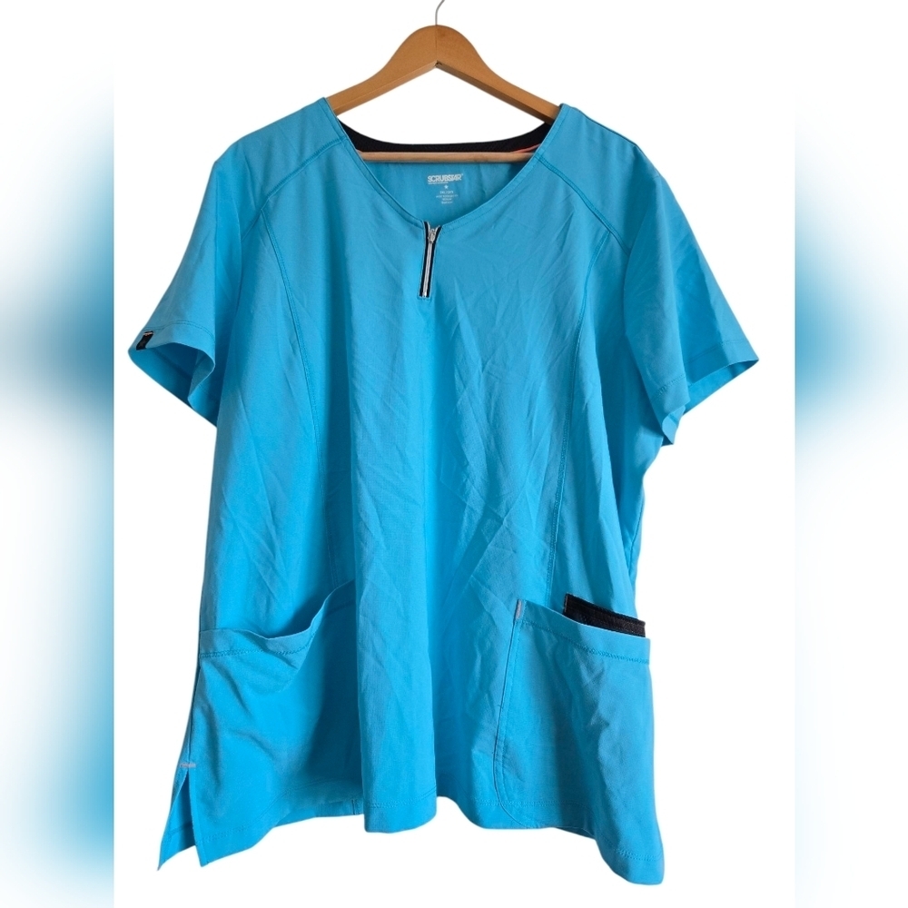Scrubstar Blue Boxy Tunic Top Size XL/XXL